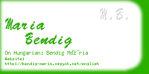 maria bendig business card